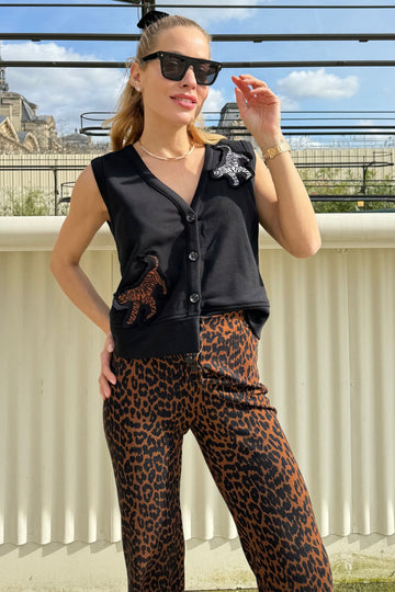 Fleur Vest - Black