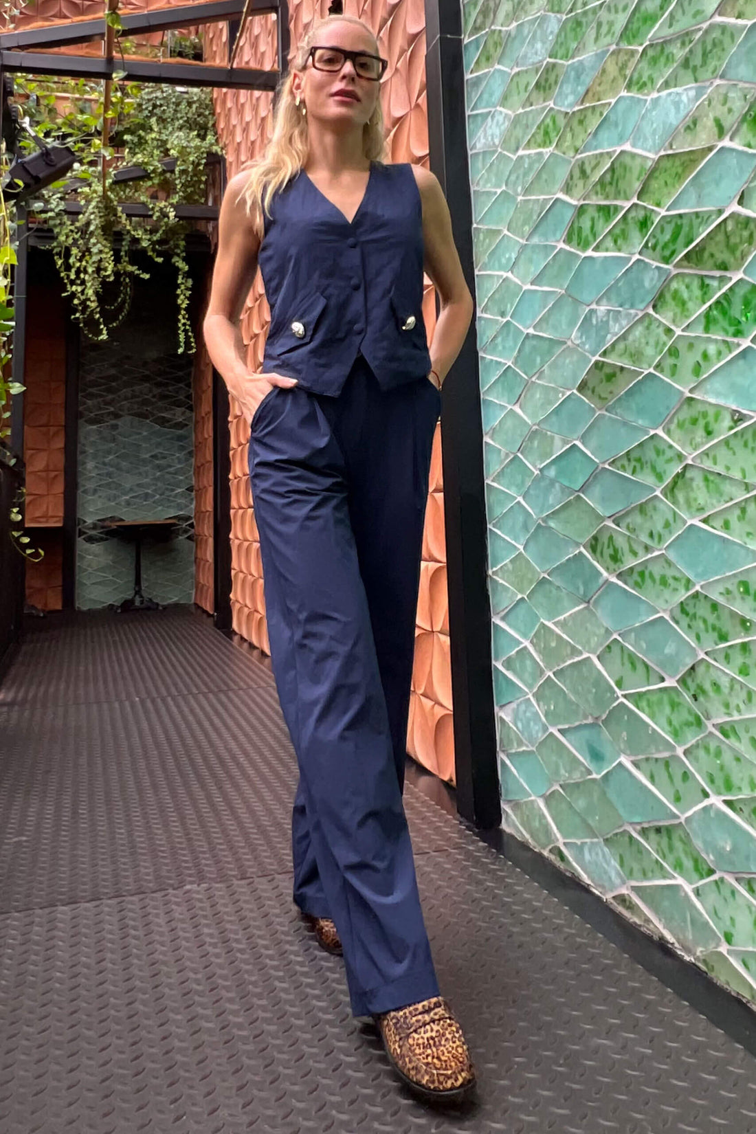 Lion Pant- Dark Blue