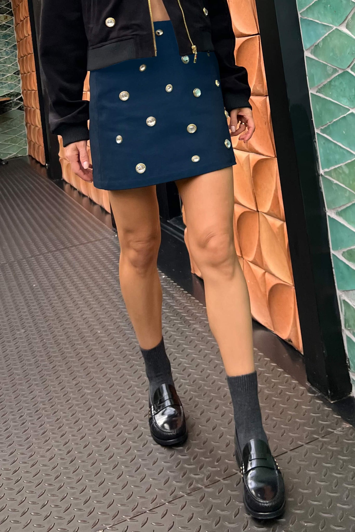 Diamond Skirt - Dark Blue