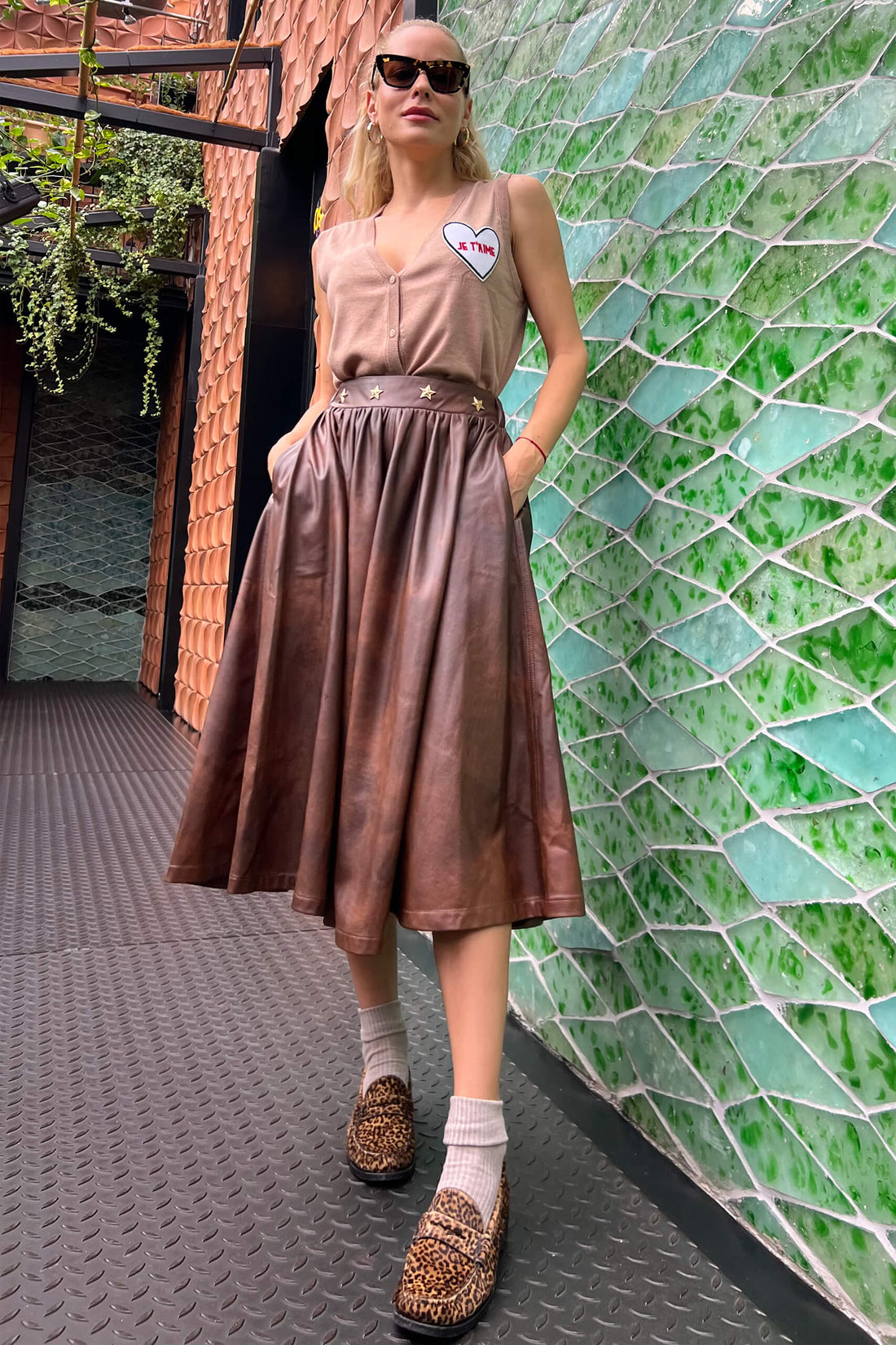 Star Skirt - Brown