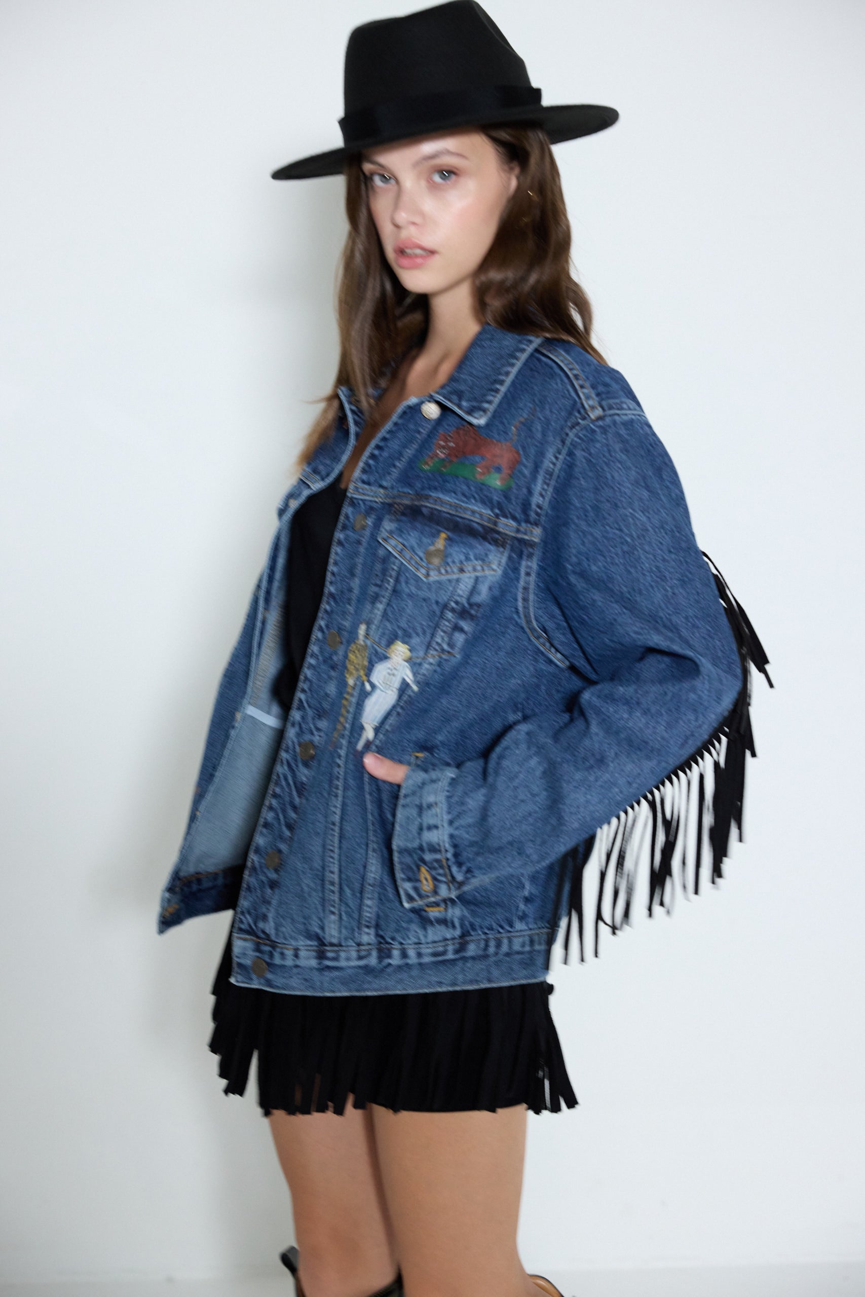 Bianca Jean Jacket - Blue/Black