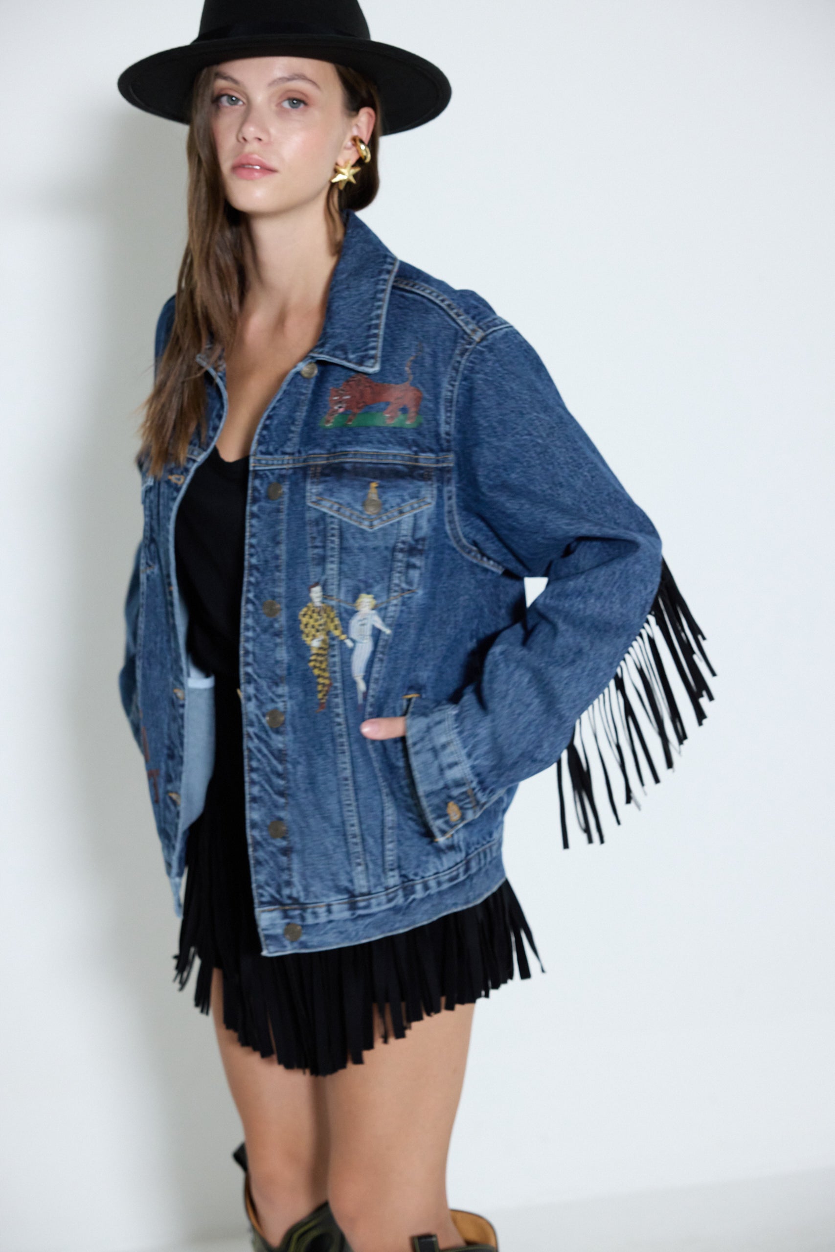 Bianca Jean Jacket - Blue/Black