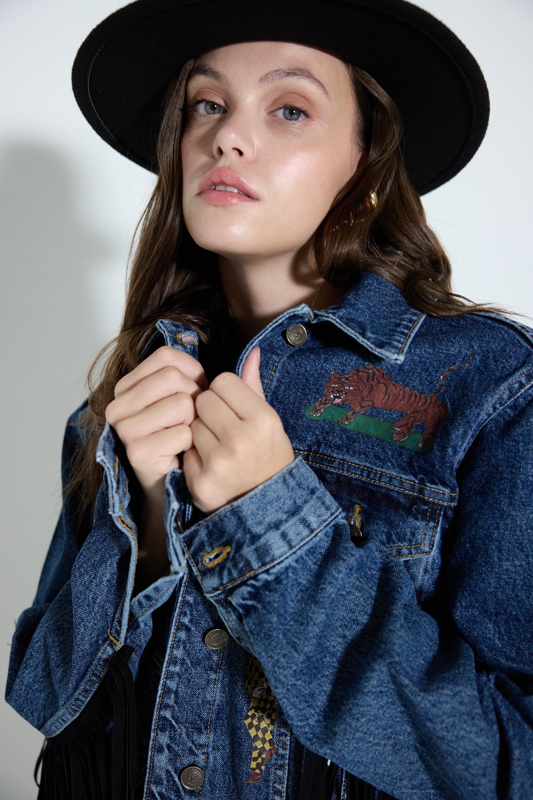 Bianca Jean Jacket - Blue/Black