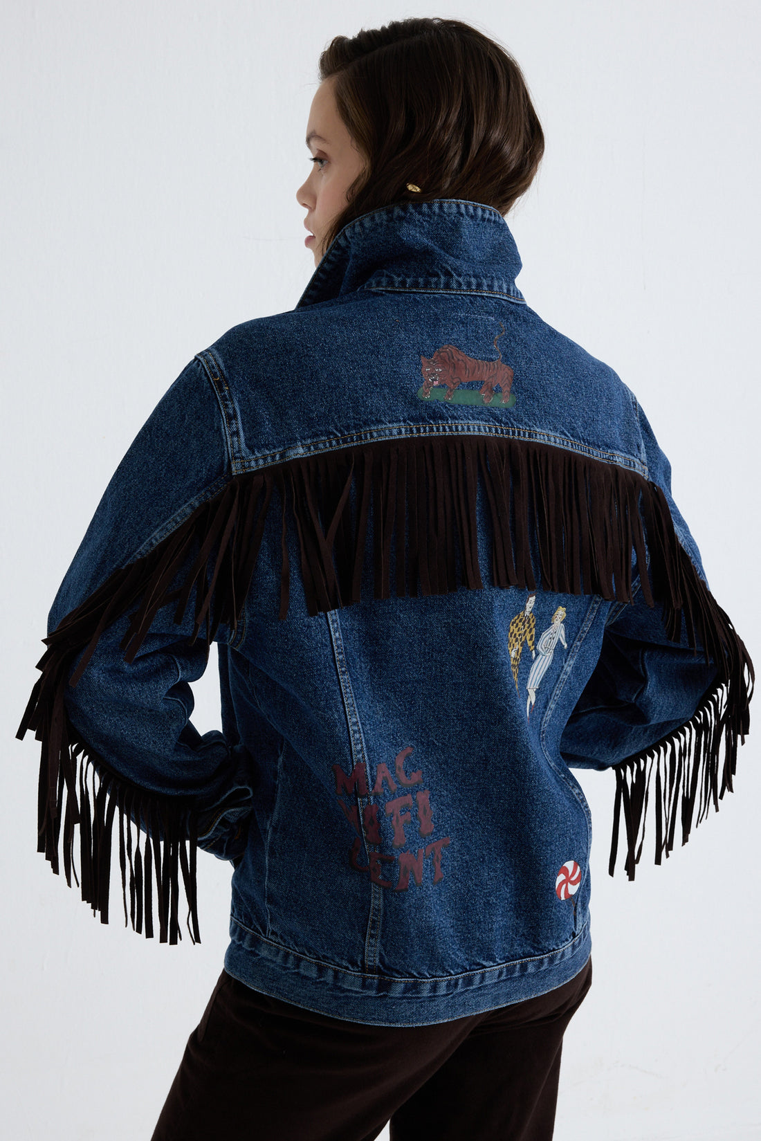 Bianca Jean Jacket - Blue/Brown