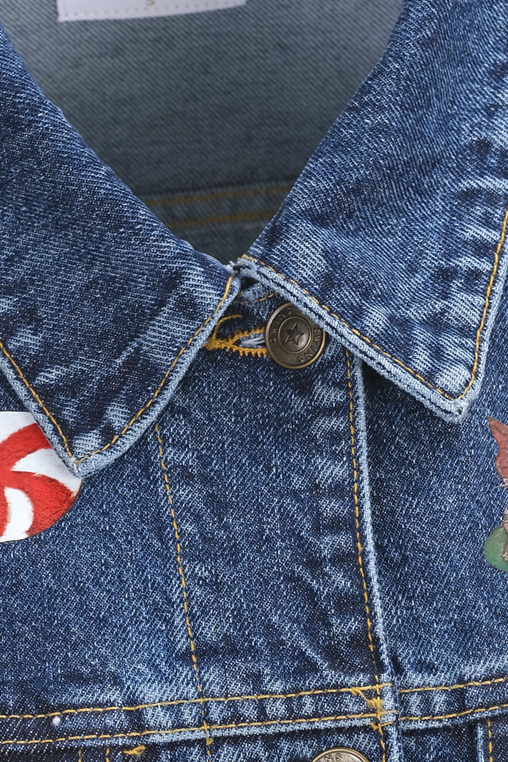 Bianca Jean Jacket - Blue/Brown