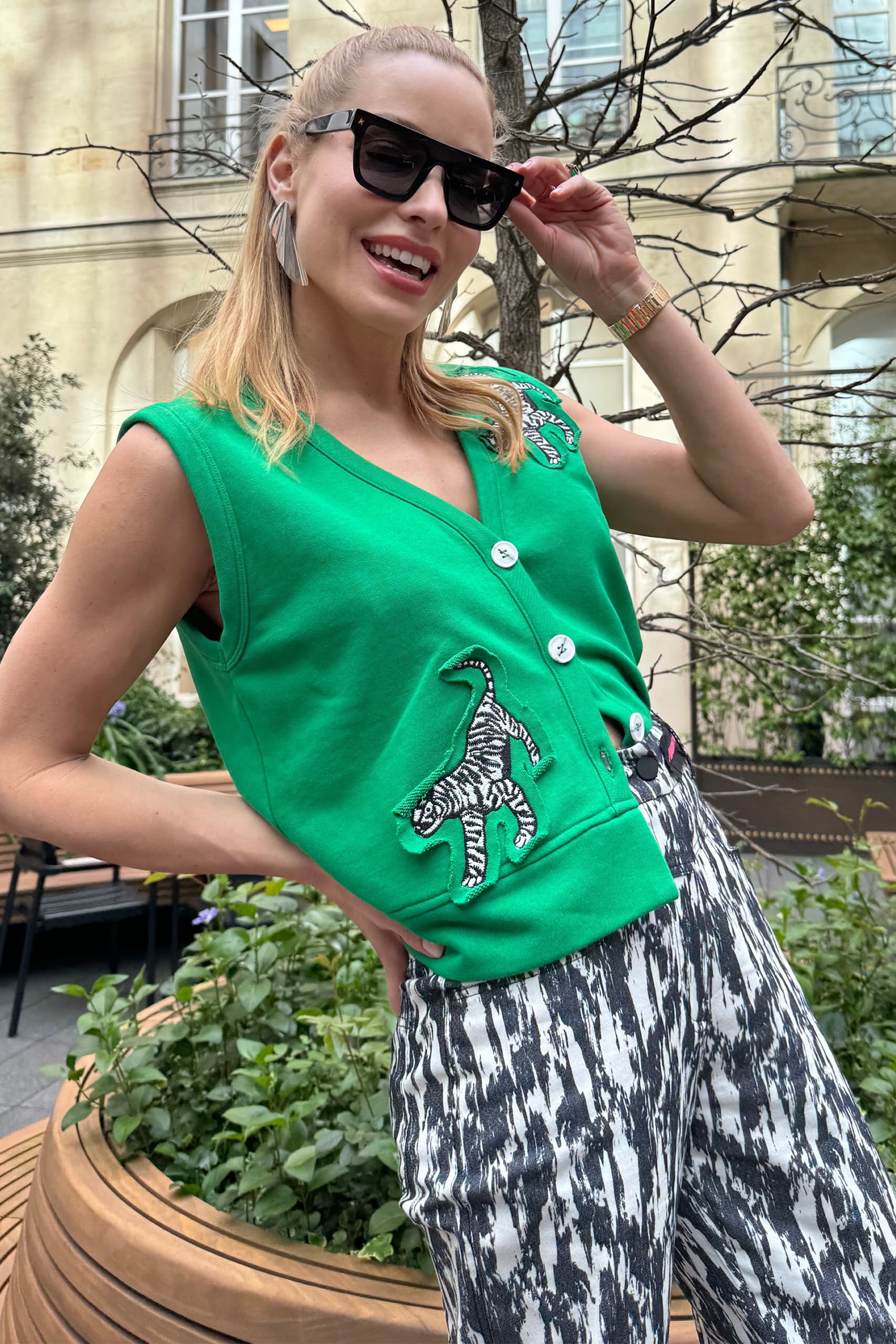 Fleur Vest - Green