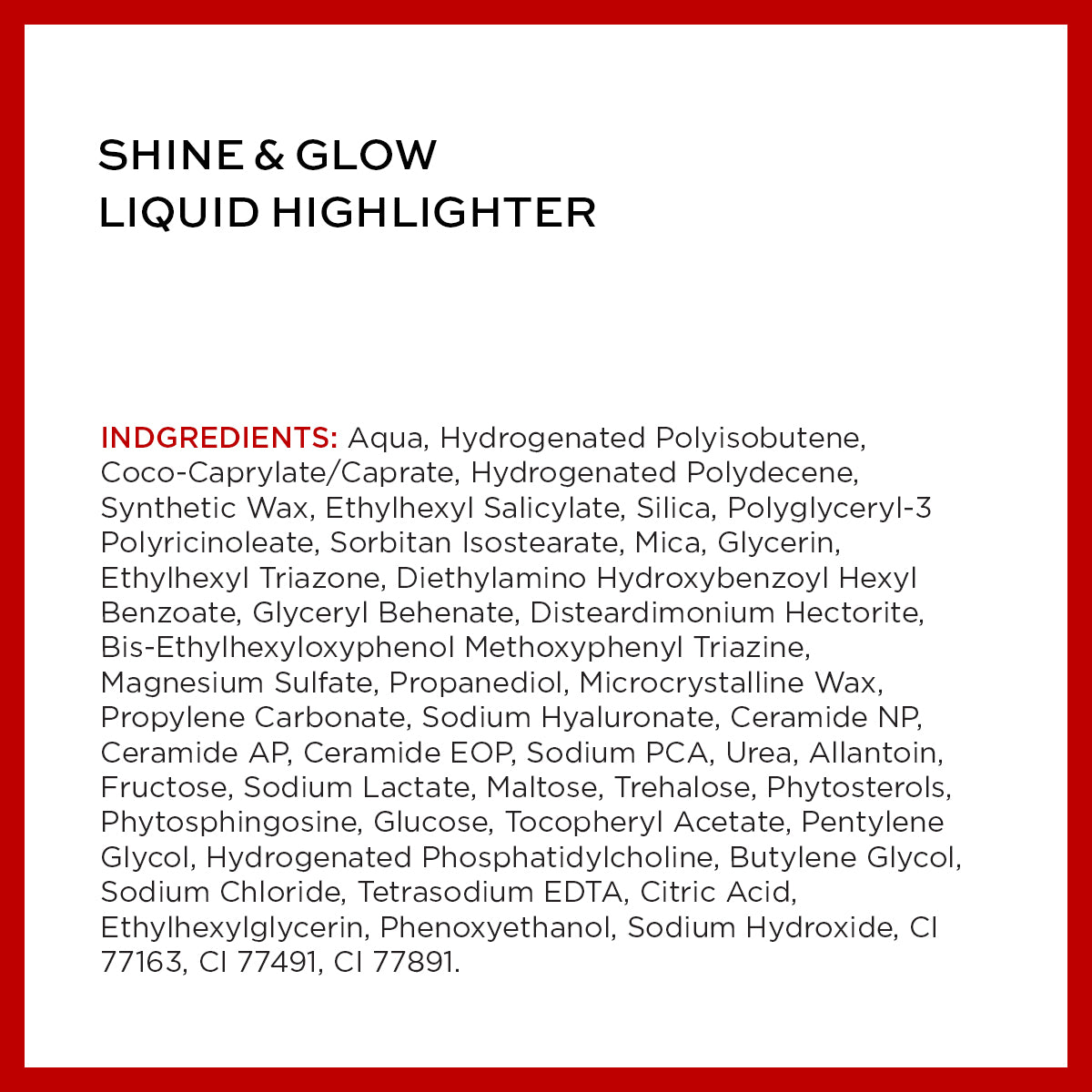 Shine&Glow Liquid Highlighter